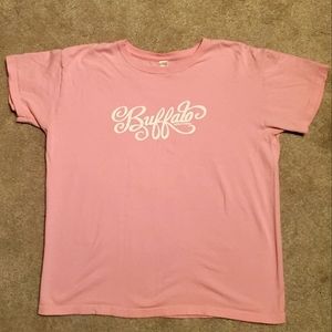 EC Buffalo, NY Pink Large T-shirt
